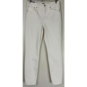 NEW J. Crew 9" Mid Rise Signature Stretch Jeans 28 White 0878